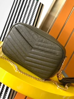 Alternative view of SAINT LAURENT Crossbody Bags Jacquard Calfskin (Green-Gold) 19X11X5CM D50202608080317