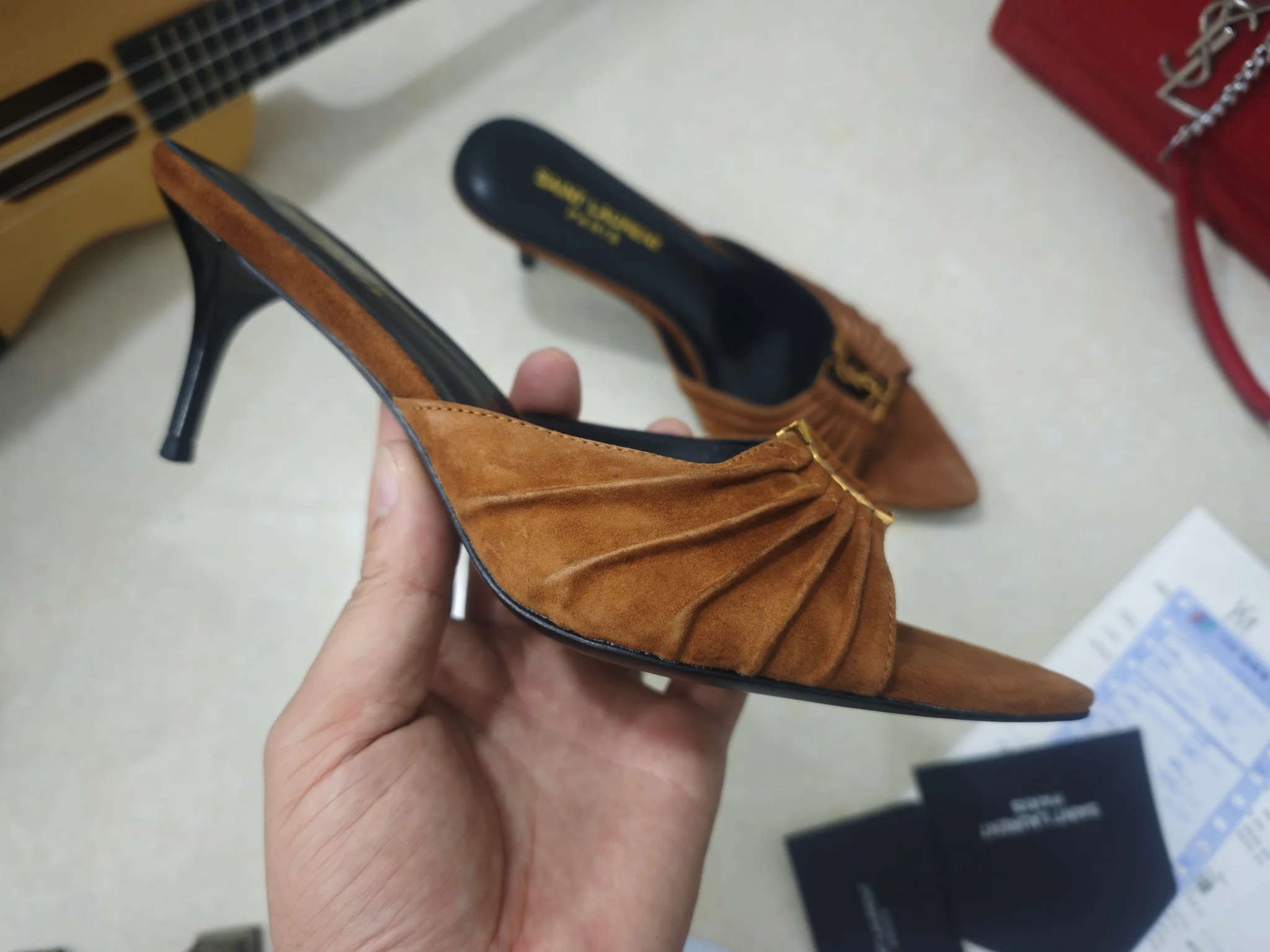 SAINT LAURENT Heels Calf Leather EU35-41 B40202608030061 - Image 4