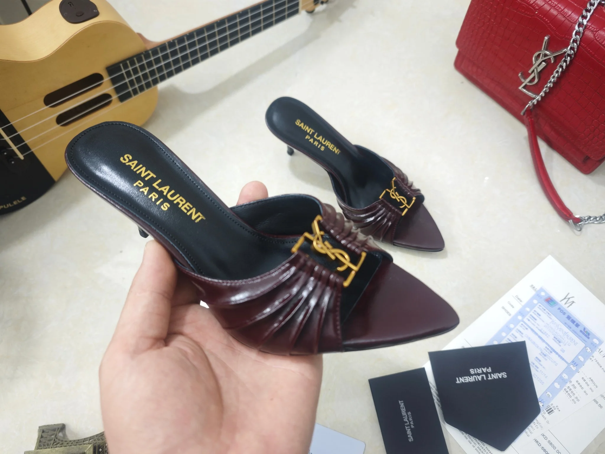SAINT LAURENT Heels Calfskin & Lambskin EU35-41 B40202608030058 - Image 2