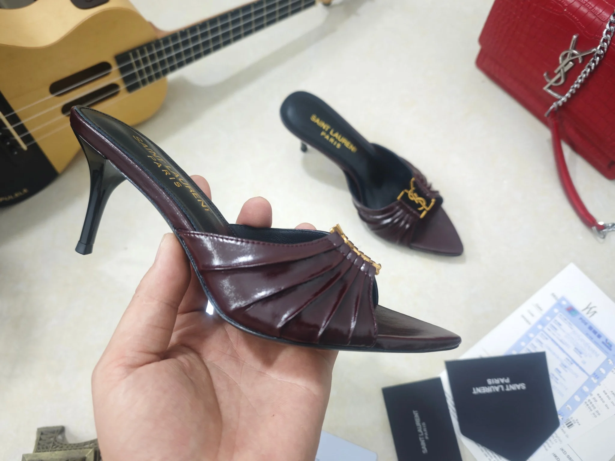 SAINT LAURENT Heels Calfskin & Lambskin EU35-41 B40202608030058 - Image 6