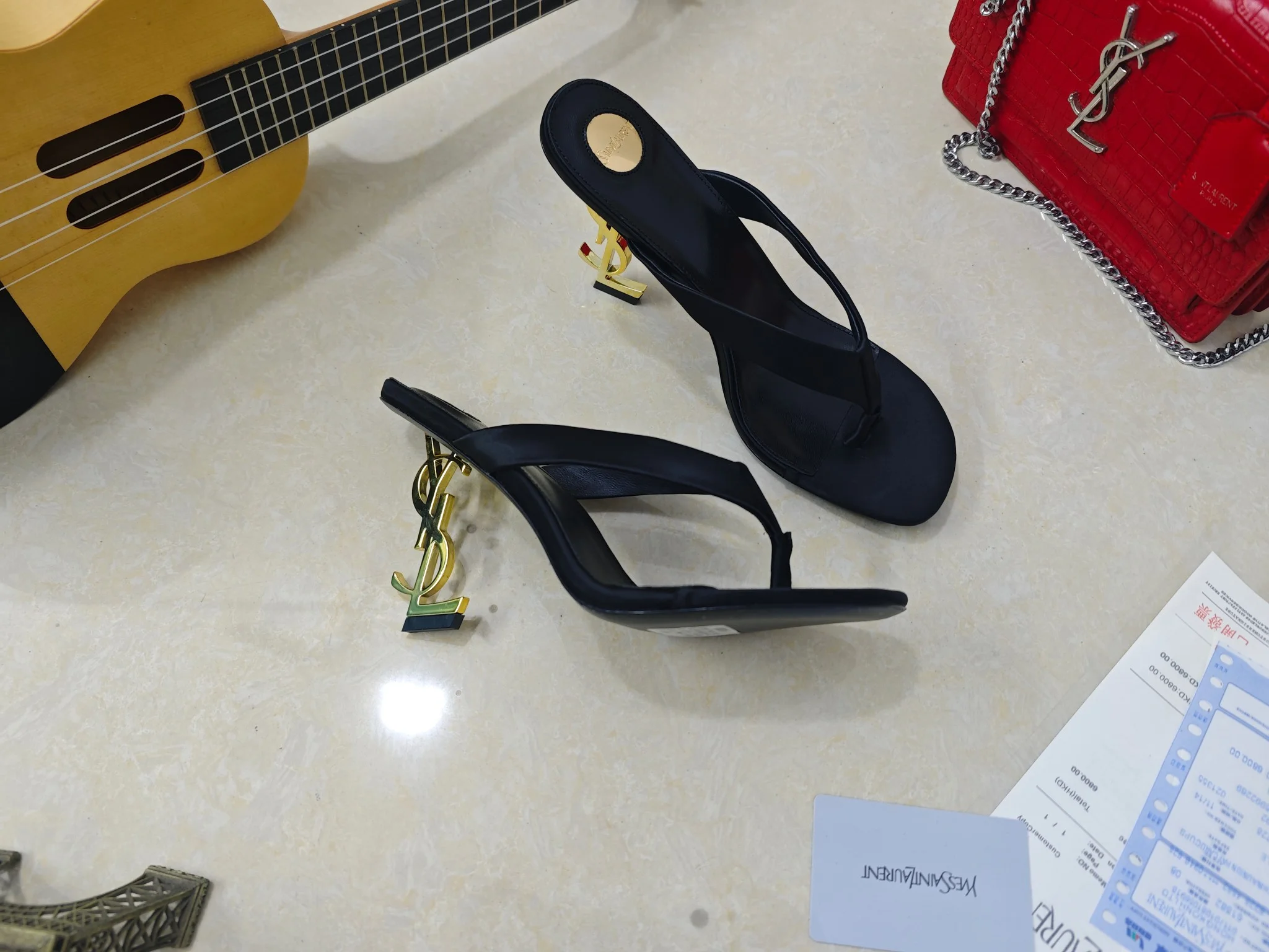 SAINT LAURENT Heels Lambskin & Silk EU35-41 B50202608030084 - Image 4