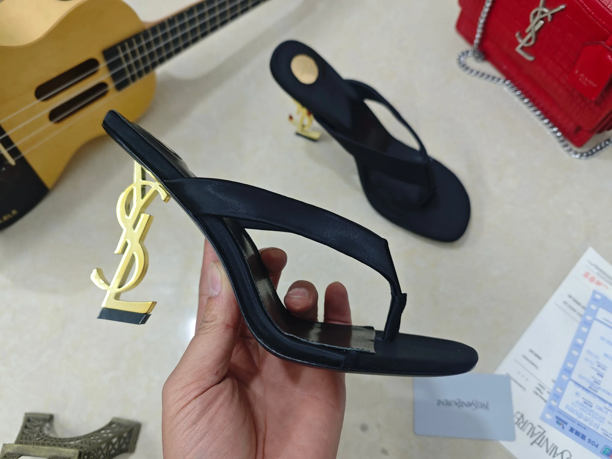 SAINT LAURENT Heels Lambskin & Silk EU35-41 B50202608030084 - Image 9