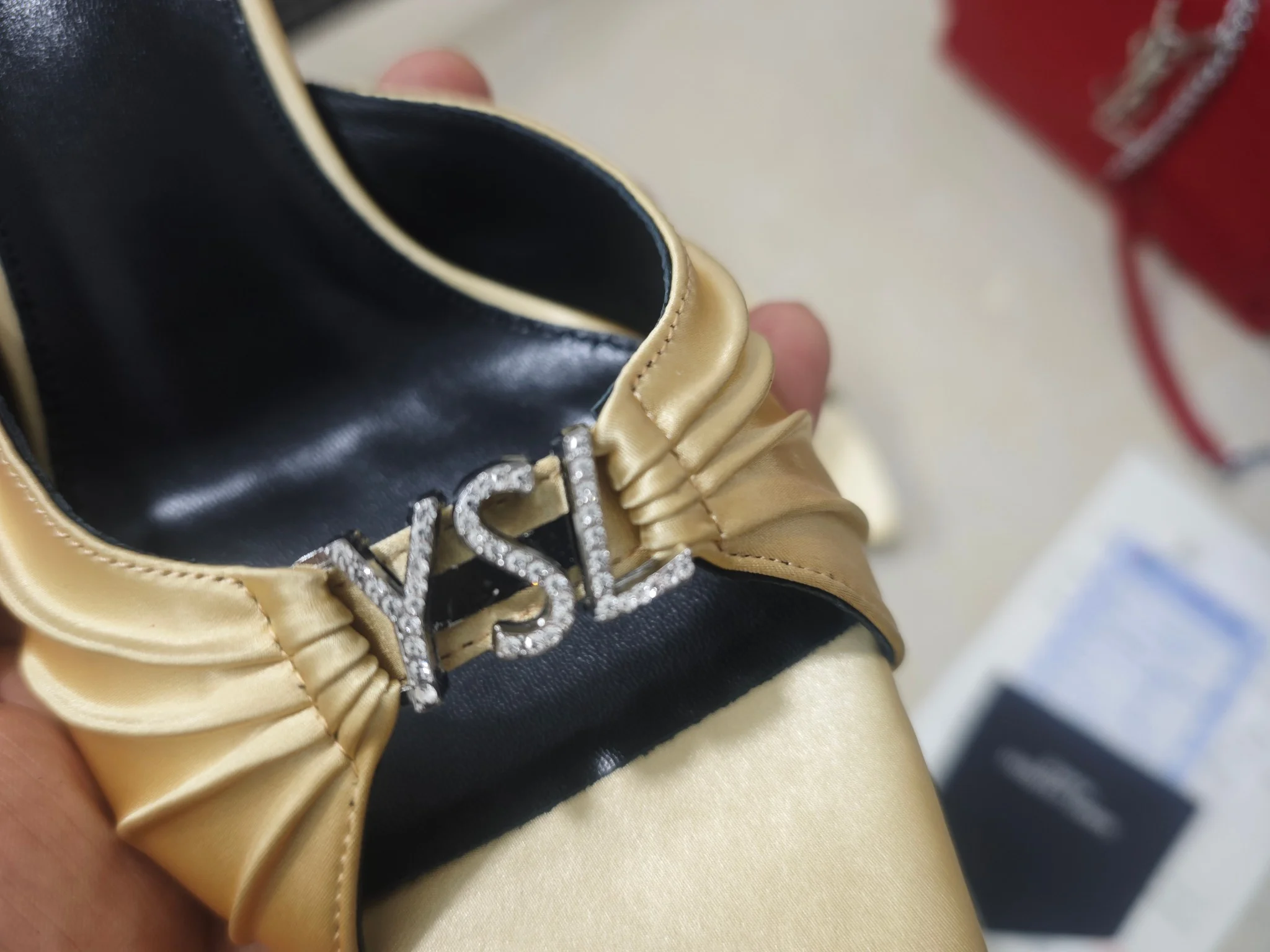 SAINT LAURENT Heels Silk Lambskin EU35-41 B40202608030065 - Image 2