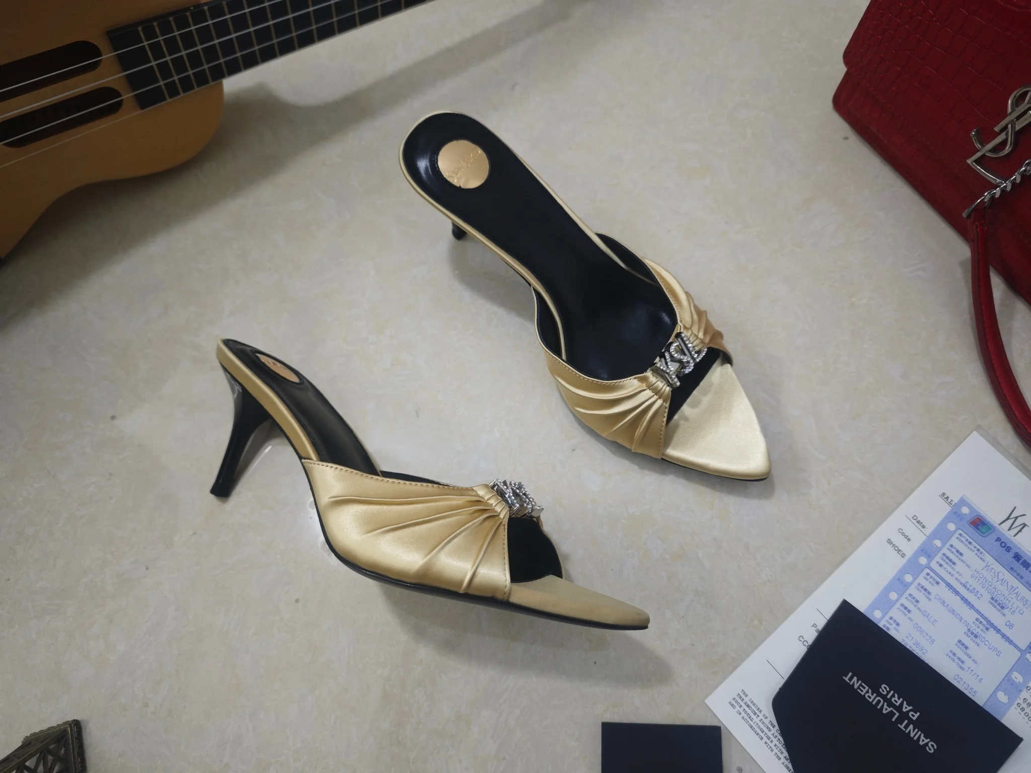 SAINT LAURENT Heels Silk Lambskin EU35-41 B40202608030065 - Image 5