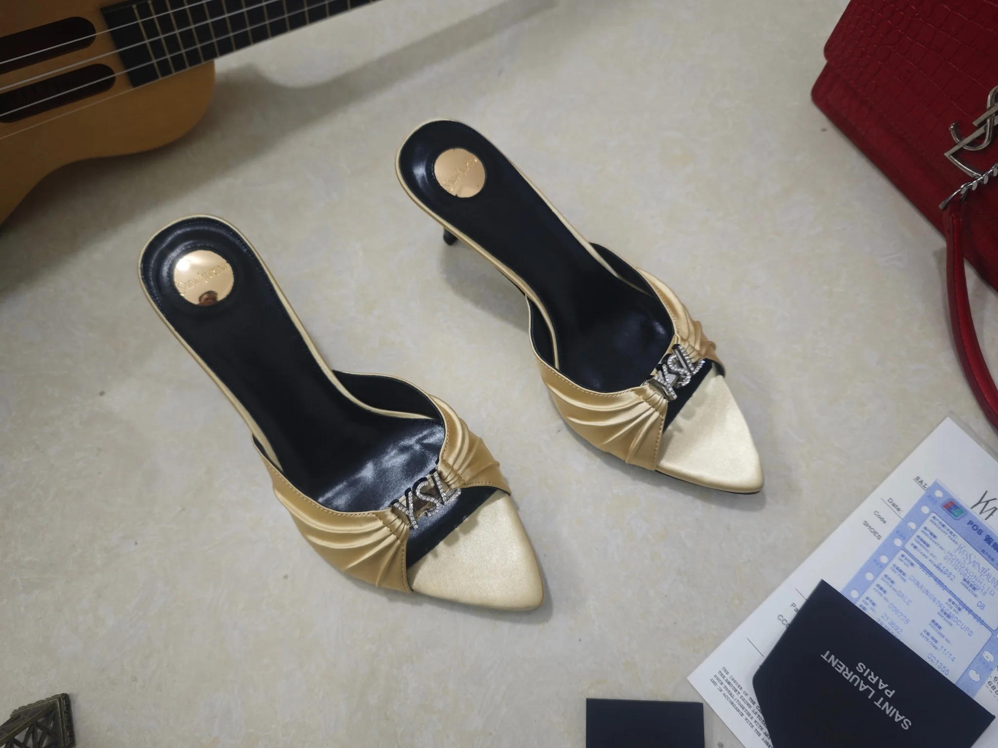 SAINT LAURENT Heels Silk Lambskin EU35-41 B40202608030065 - Image 7