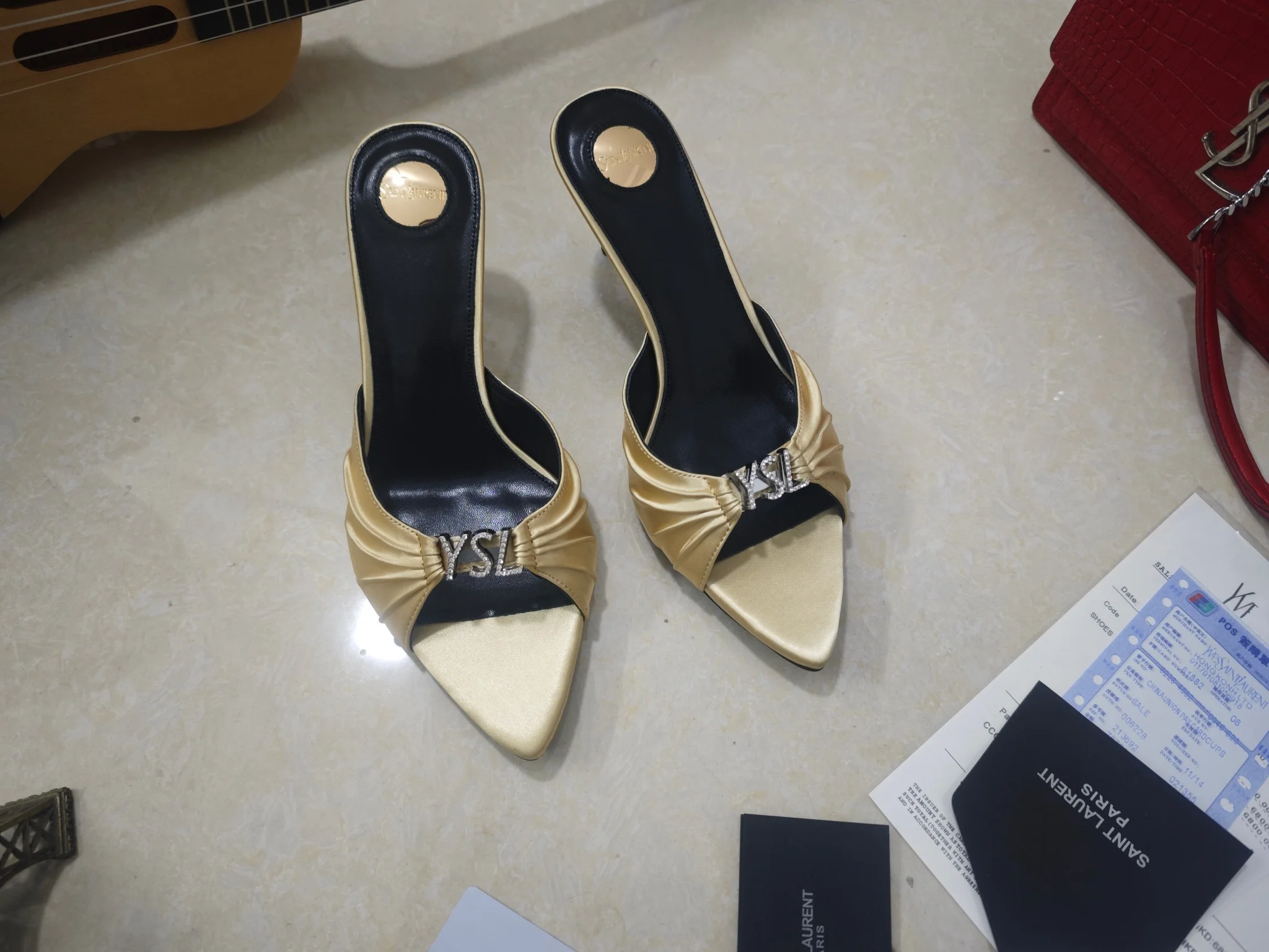SAINT LAURENT Heels Silk Lambskin EU35-41 B40202608030065 - Image 8