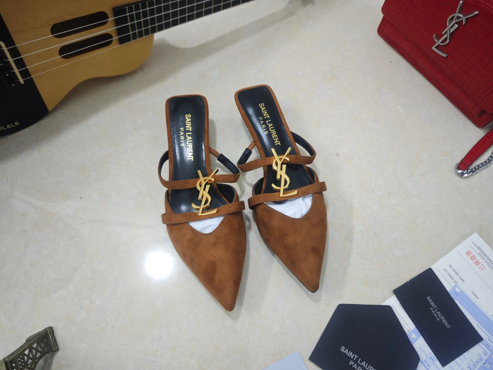 SAINT LAURENT Heels Silk & Lambskin EU35-41 B50202608030068