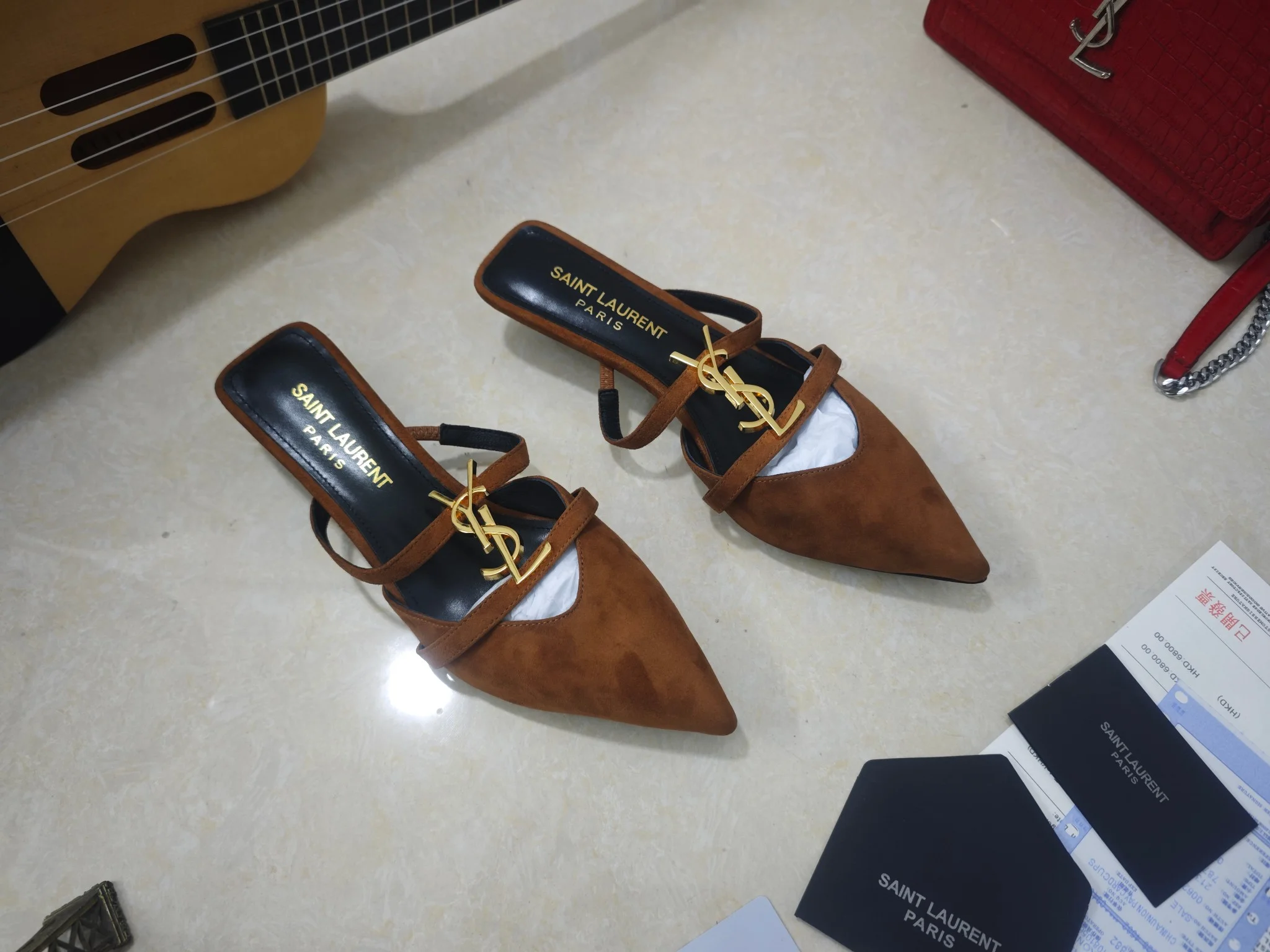 SAINT LAURENT Heels Silk & Lambskin EU35-41 B50202608030068 - Image 3