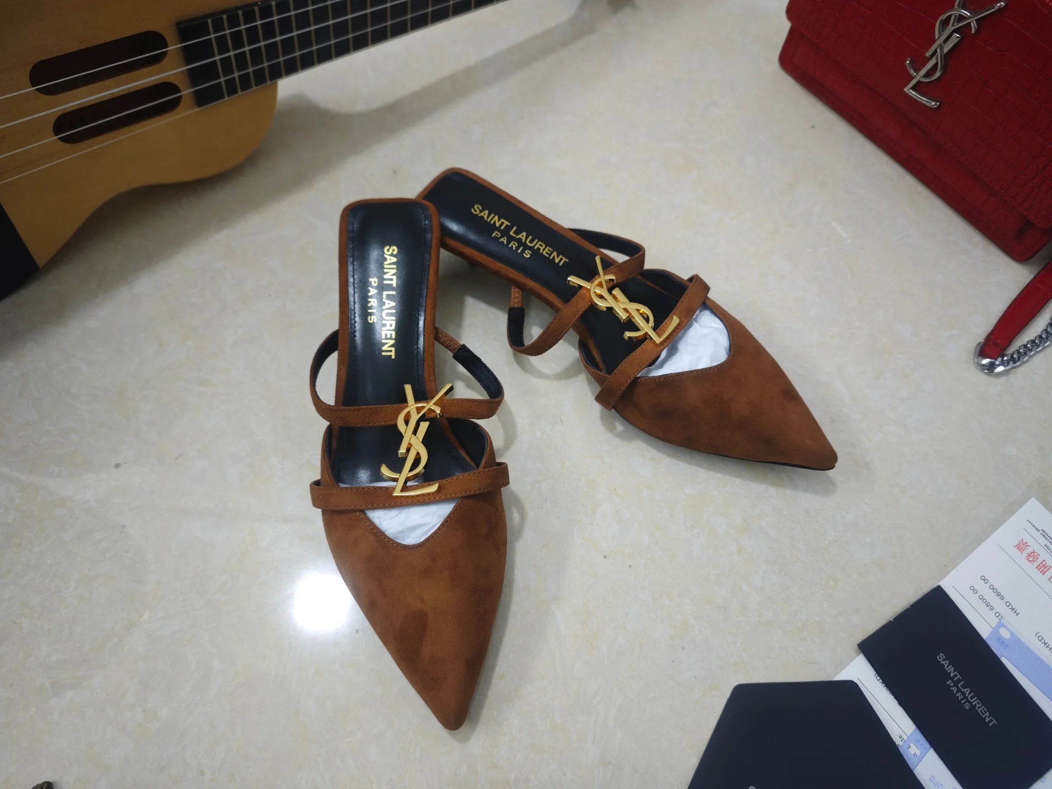 SAINT LAURENT Heels Silk & Lambskin EU35-41 B50202608030068 - Image 8