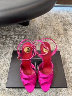 SAINT LAURENT Heels Silk Leather EU35-39 B80202608032165
