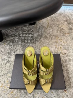 SAINT LAURENT Heels Silk Leather EU35-39 C00202608032153