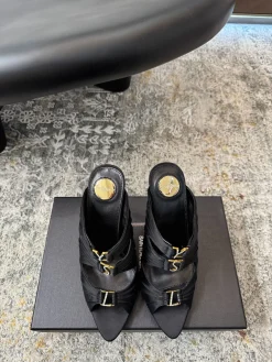 SAINT LAURENT Heels Silk & Leather EU35-39 C00202608032154