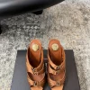 SAINT LAURENT Heels Silk Leather EU35-39 C00202608032155