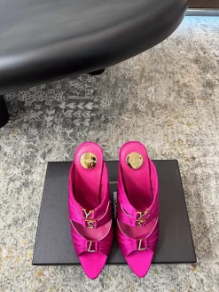SAINT LAURENT Heels Silk Leather EU35-39 C00202608032156