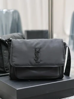 SAINT LAURENT Messenger Bags Nylon (Black) 32X23X9CM D30202608082020