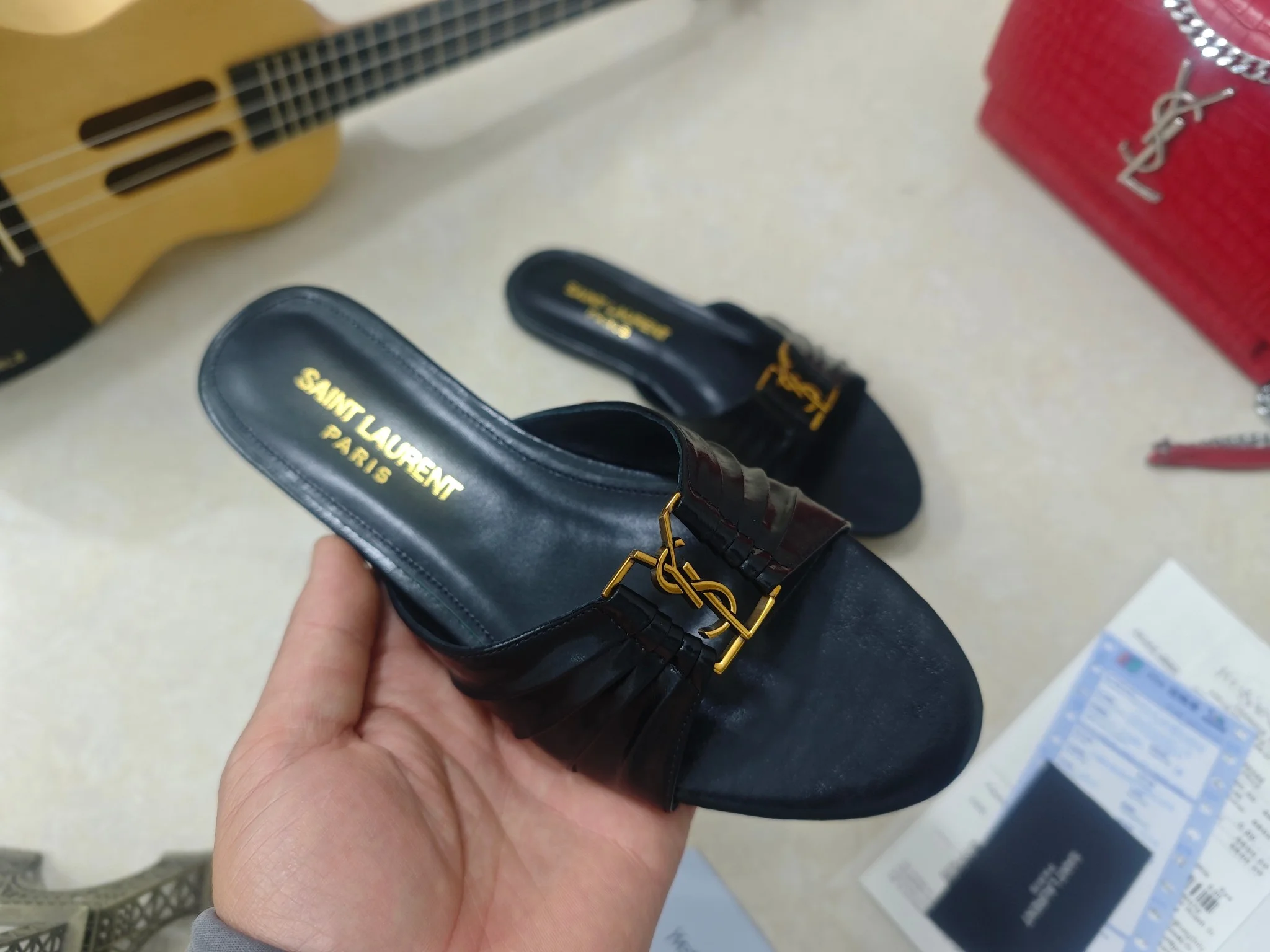 SAINT LAURENT Mules Calfskin & Lambskin EU35-41 B40202608030080 - Image 5
