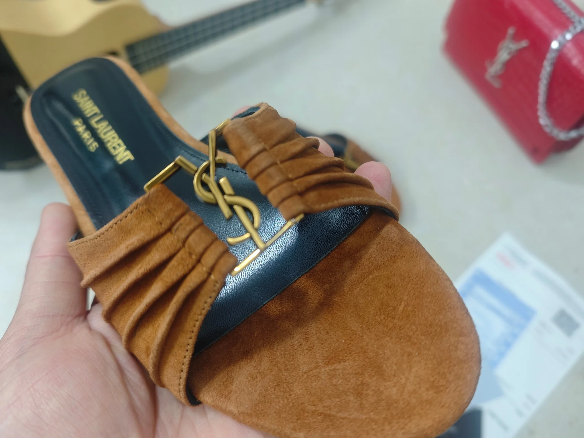 SAINT LAURENT Mules Calfskin Suede EU35-41 B40202608030083 - Image 6