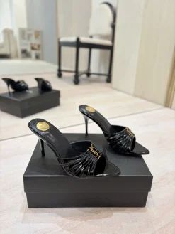 Alternative view of SAINT LAURENT Mules Cow Leather EU35-39 B30202608030238