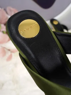 Alternative view of SAINT LAURENT Mules Silk & Leather EU35-44 B65202608031973