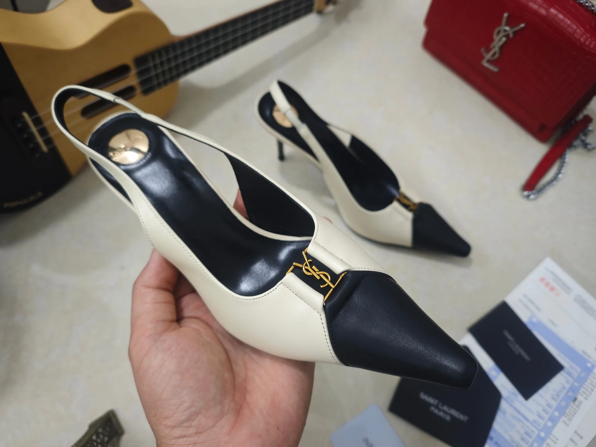 SAINT LAURENT Pumps Calf Leather EU35-41 B50202608030066 - Image 4