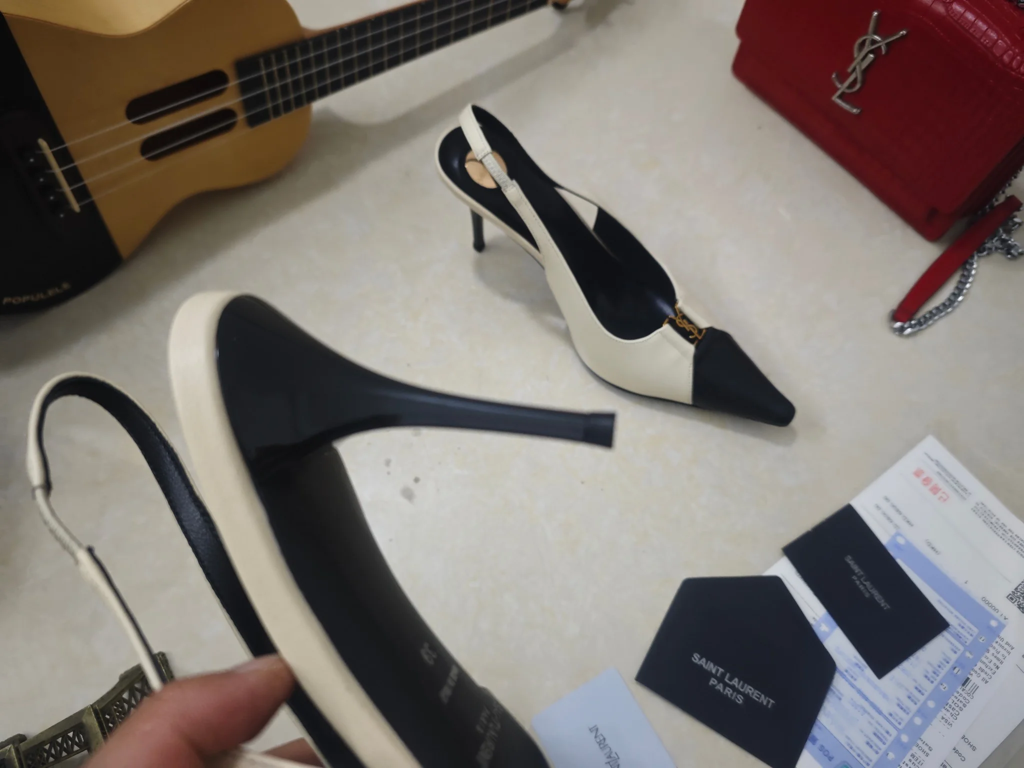 SAINT LAURENT Pumps Calf Leather EU35-41 B50202608030066 - Image 6