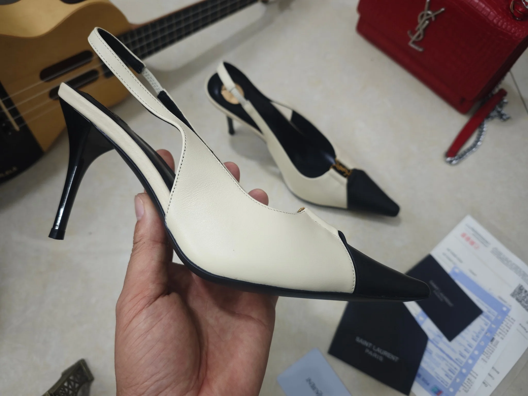 SAINT LAURENT Pumps Calf Leather EU35-41 B50202608030066 - Image 7