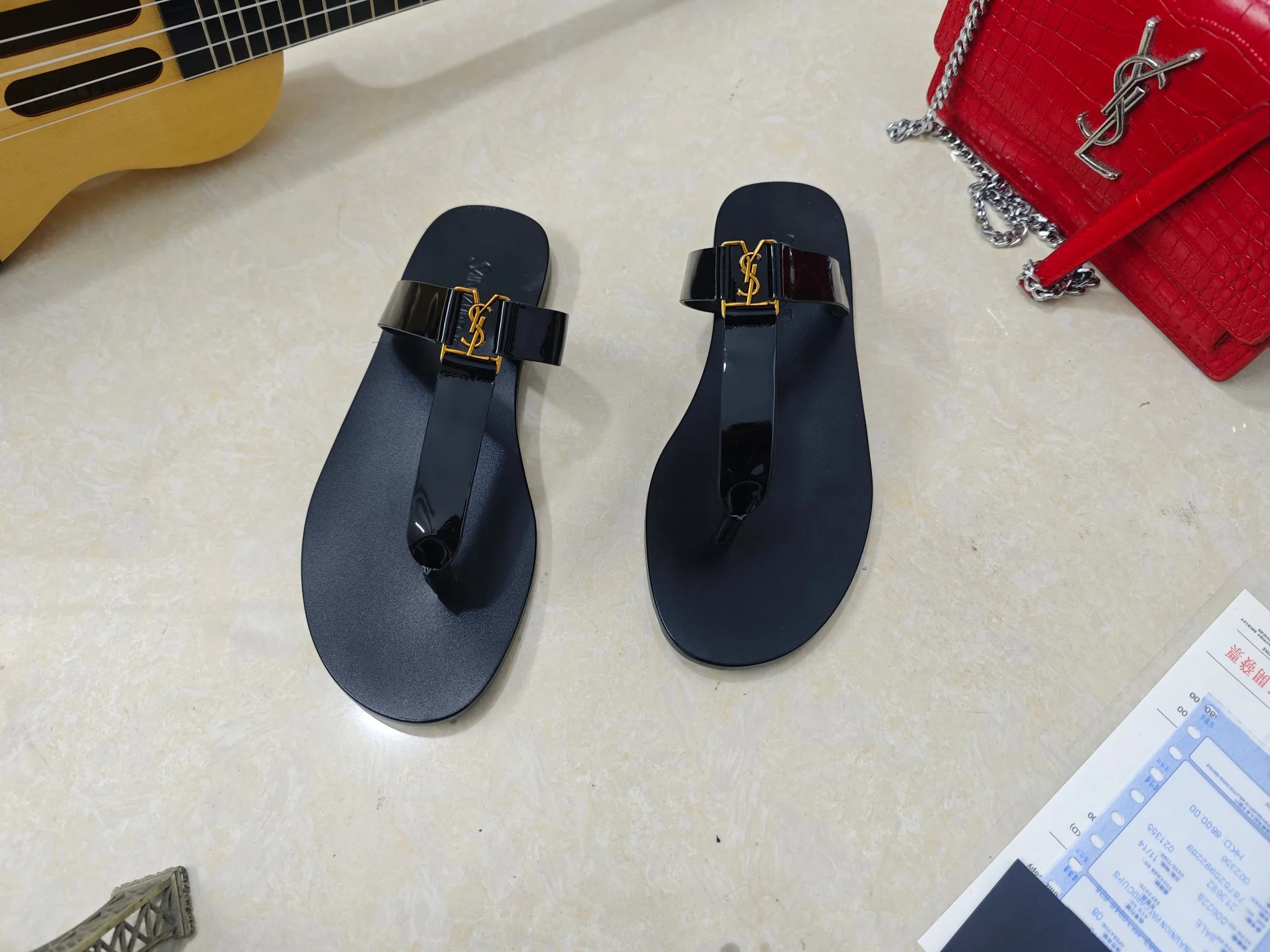 SAINT LAURENT Sandals Calf Leather EU34-41 B40202608030075 - Image 3
