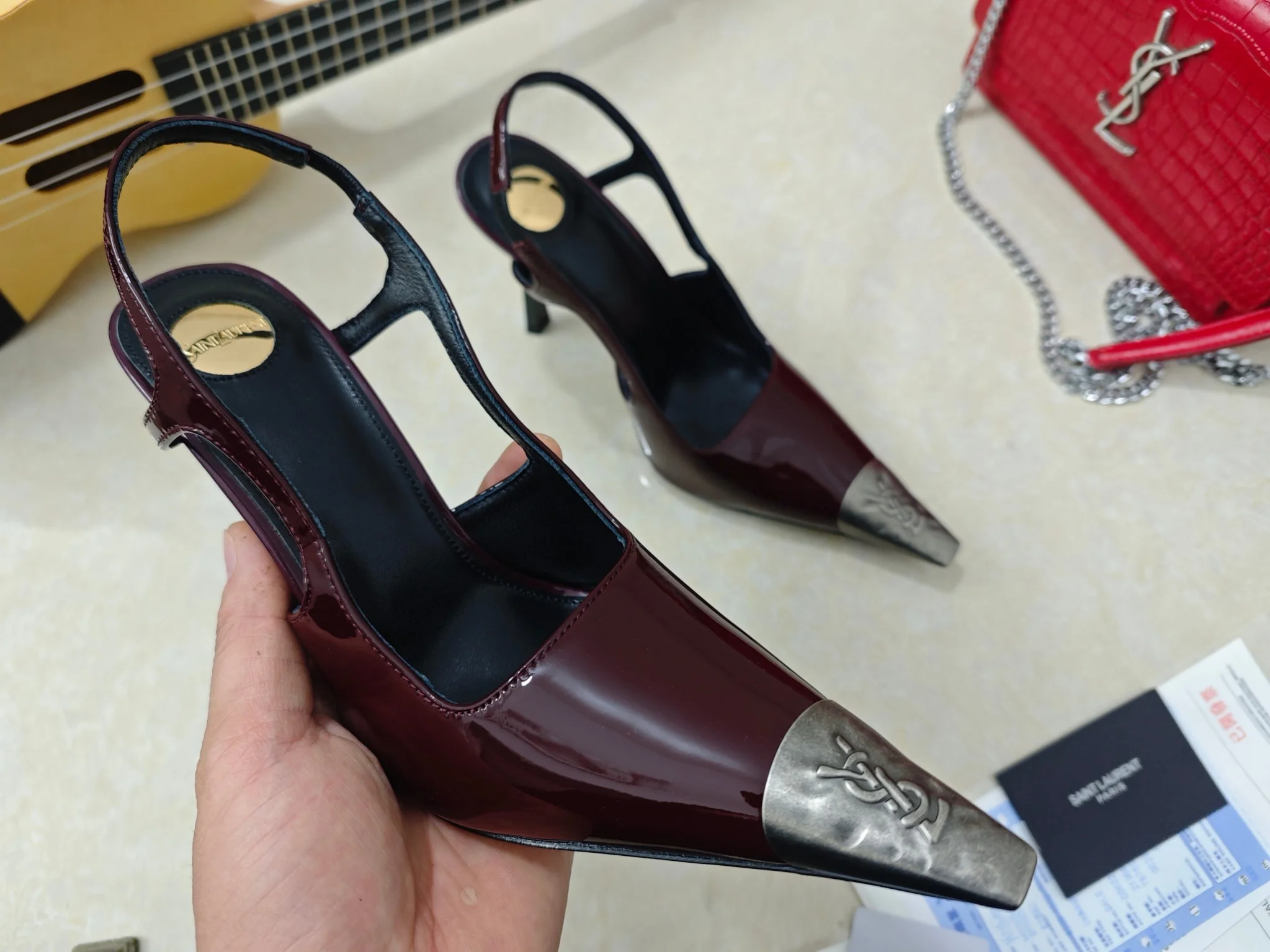 SAINT LAURENT Sandals Patent Calf Leather EU35-41 B60202608030092