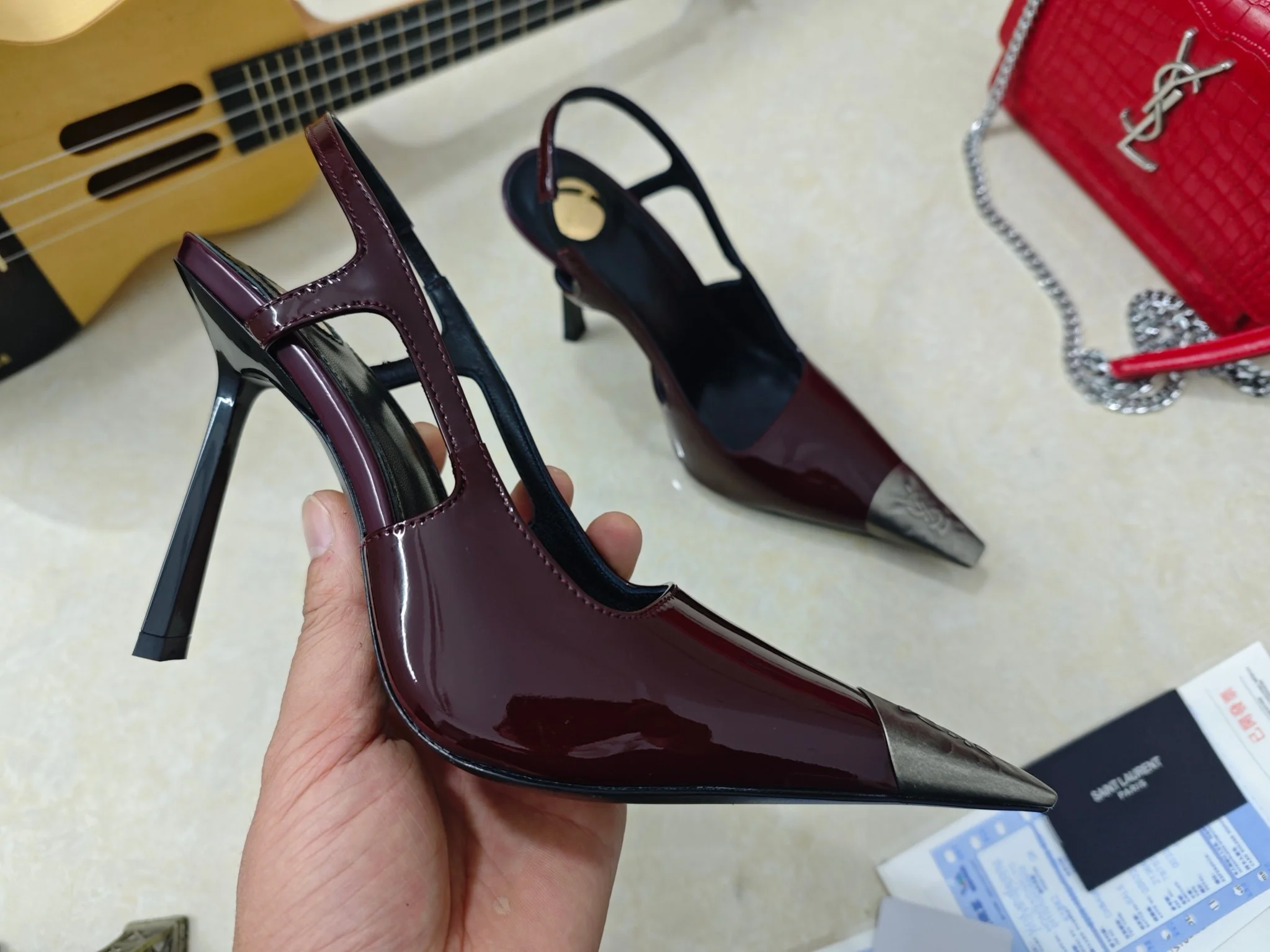 SAINT LAURENT Sandals Patent Calf Leather EU35-41 B60202608030092 - Image 2