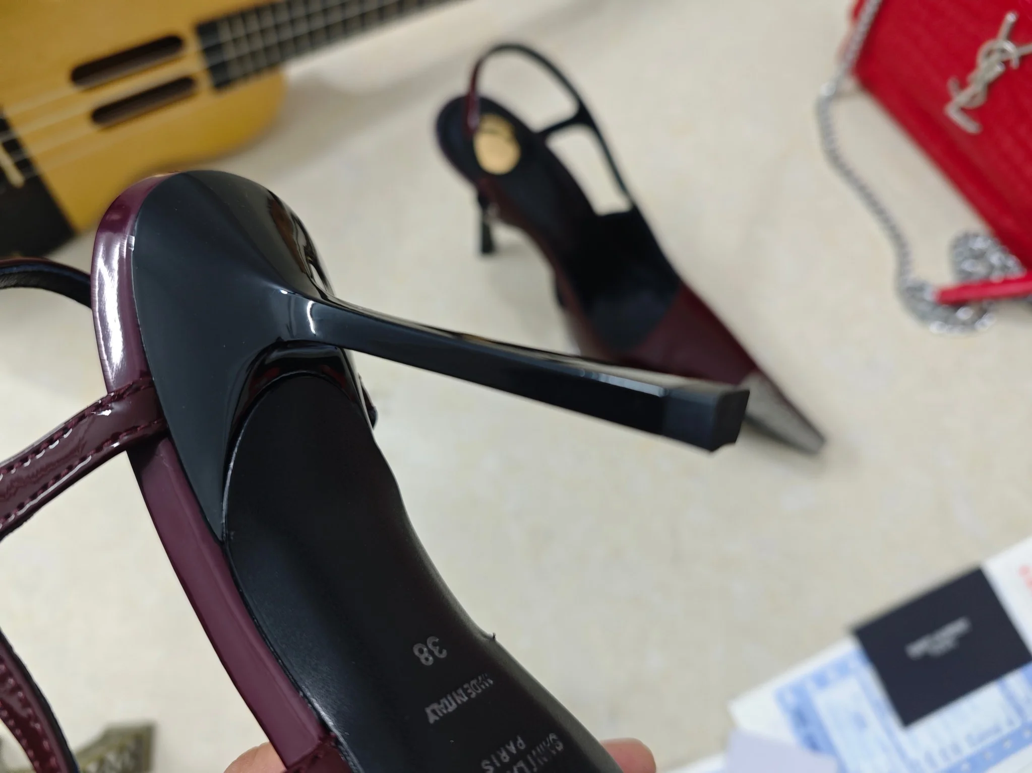 SAINT LAURENT Sandals Patent Calf Leather EU35-41 B60202608030092 - Image 4