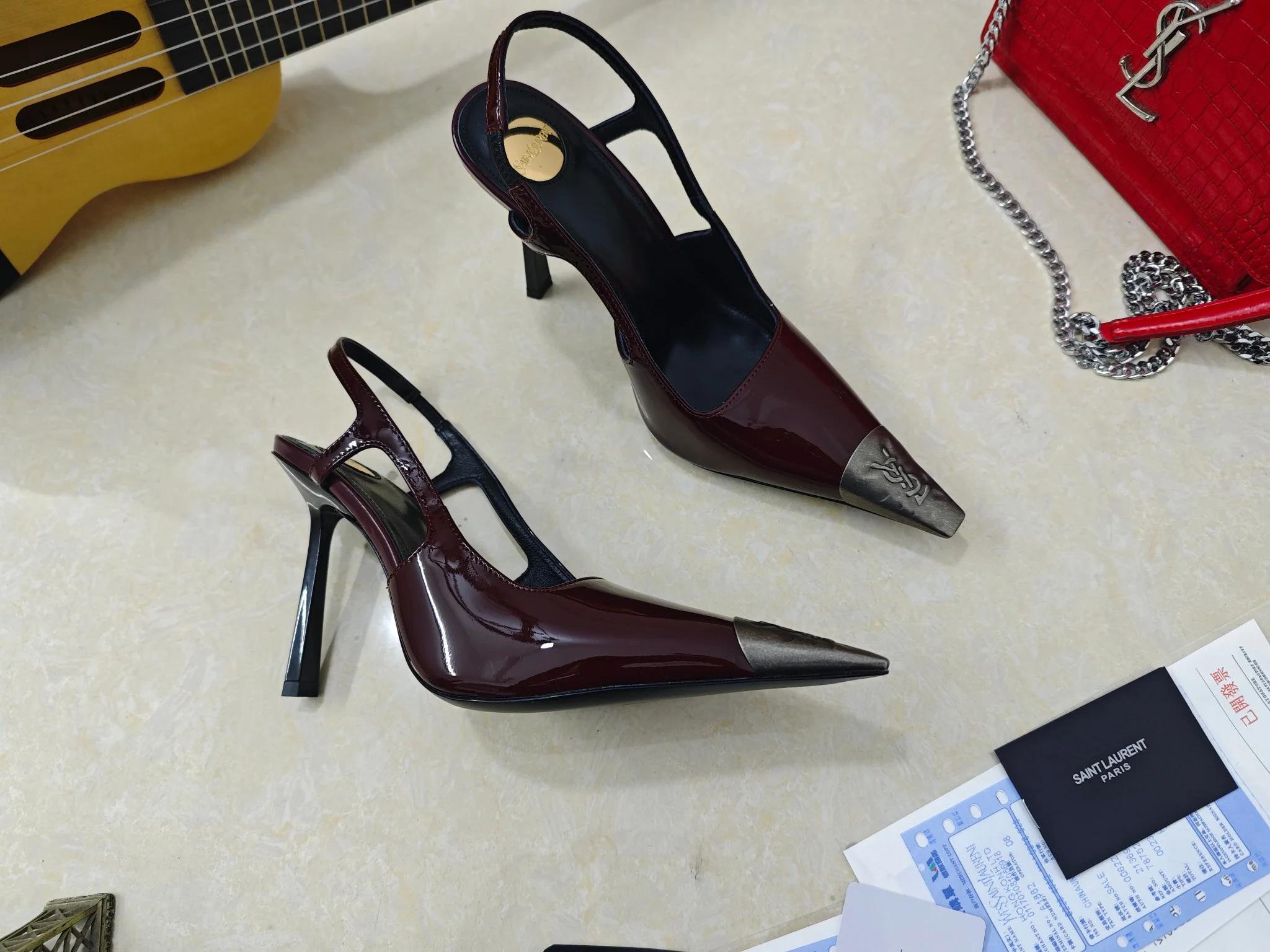 SAINT LAURENT Sandals Patent Calf Leather EU35-41 B60202608030092 - Image 5