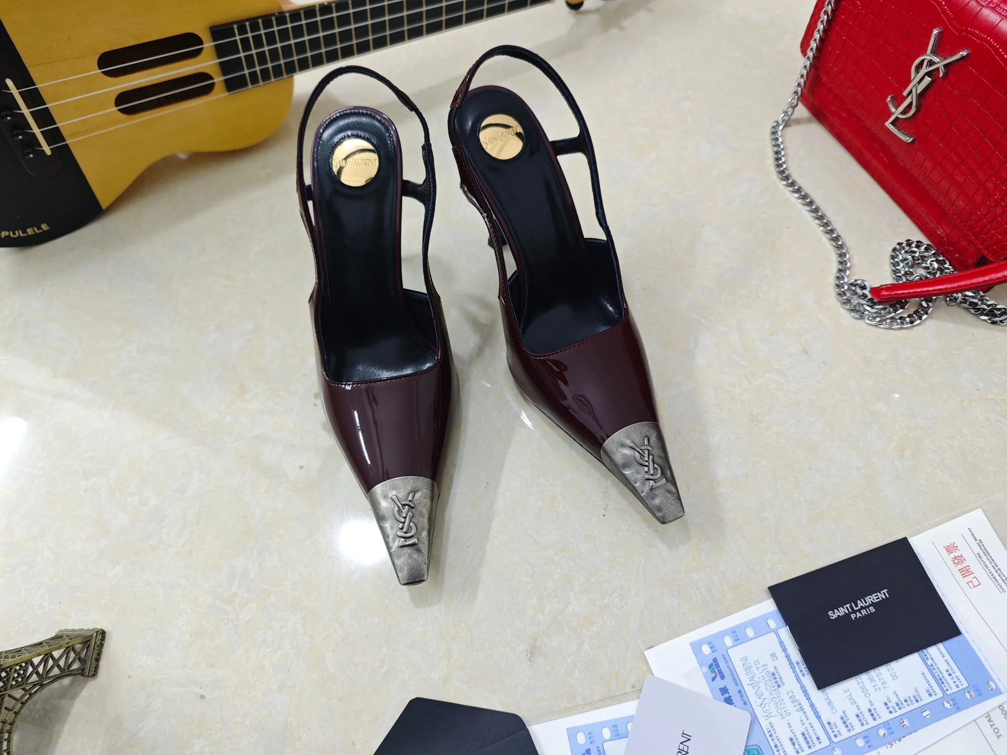 SAINT LAURENT Sandals Patent Calf Leather EU35-41 B60202608030092 - Image 7