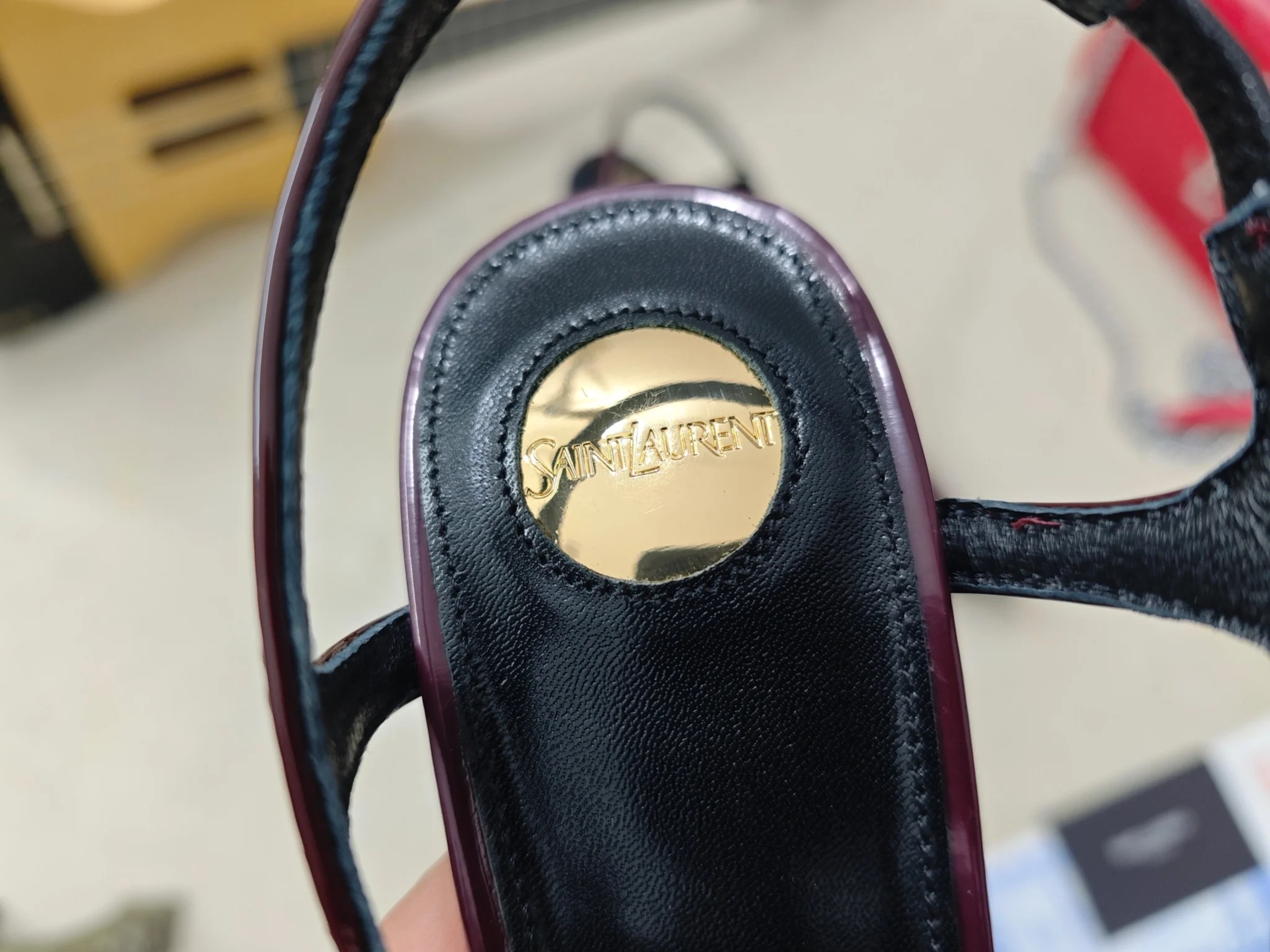 SAINT LAURENT Sandals Patent Calf Leather EU35-41 B60202608030092 - Image 8