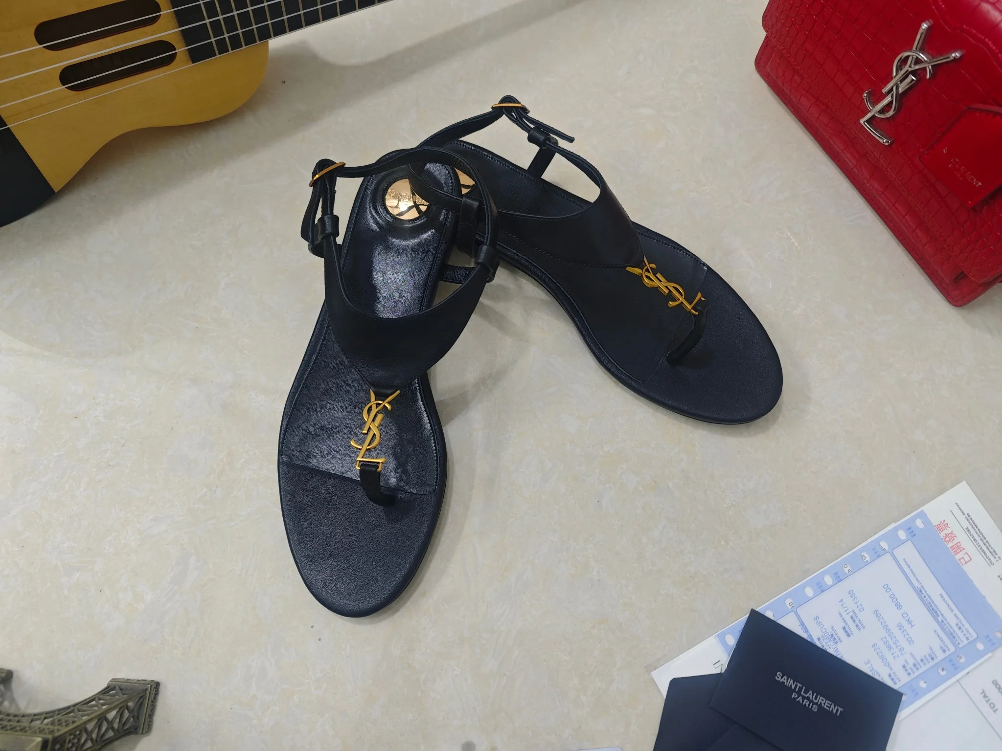 SAINT LAURENT Sandals Patent Leather EU34-41 B40202608030079 - Image 6