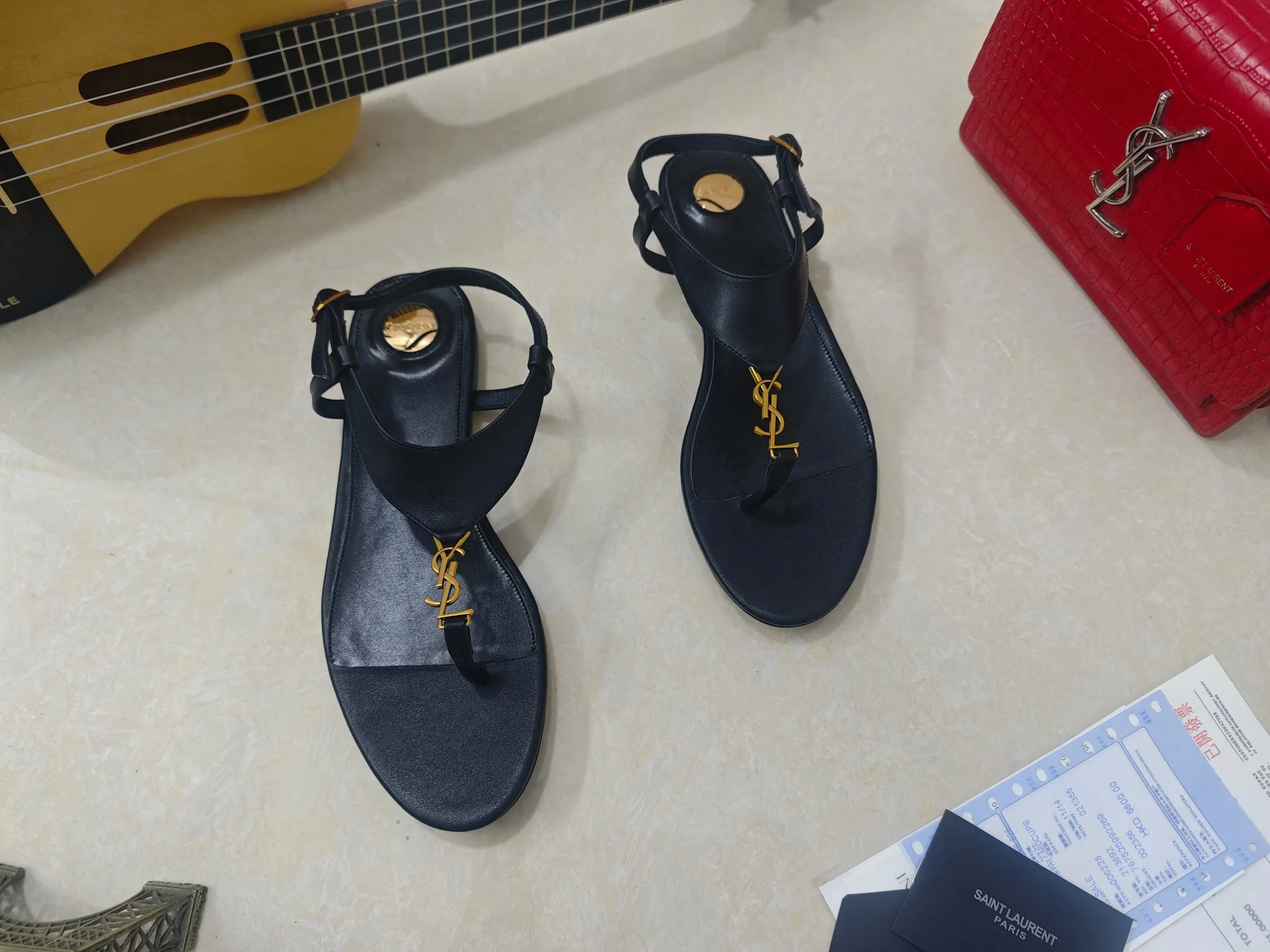 SAINT LAURENT Sandals Patent Leather EU34-41 B40202608030079 - Image 7