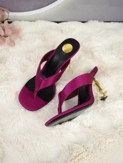 SAINT LAURENT Sandals Silk Leather EU35-44 B65202608031978