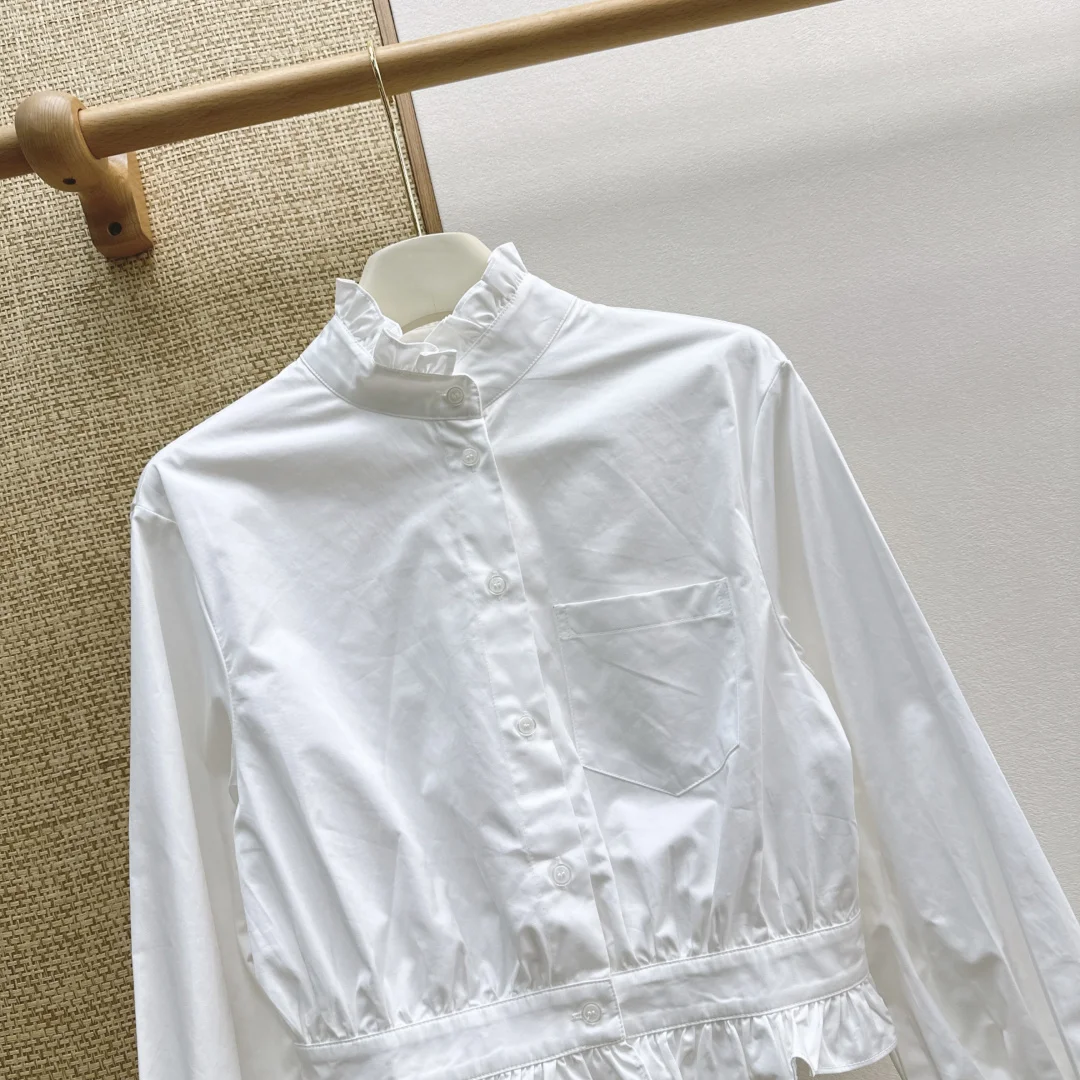 SAINT LAURENT Shirts Cotton Poplin S M L B45202608041061 - Image 2