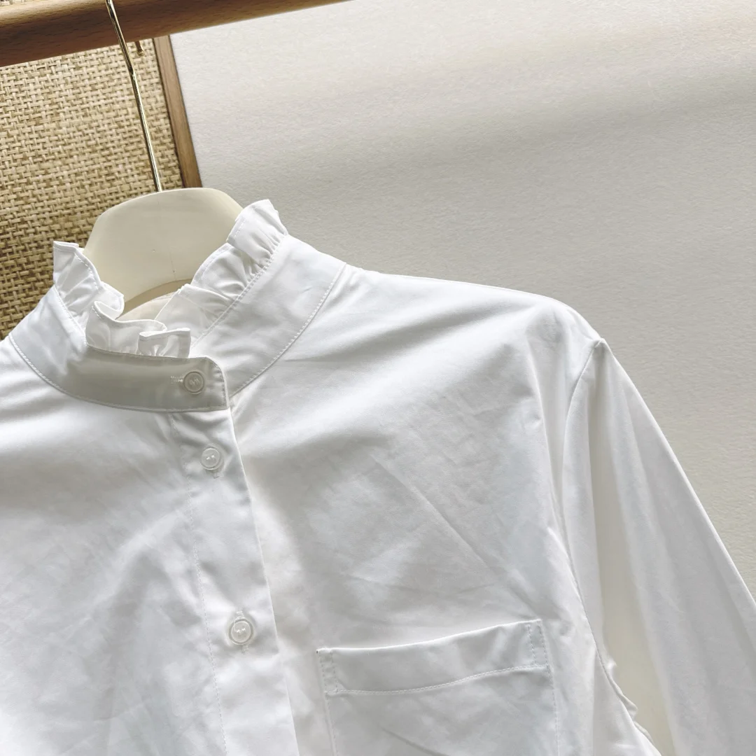 SAINT LAURENT Shirts Cotton Poplin S M L B45202608041061 - Image 3
