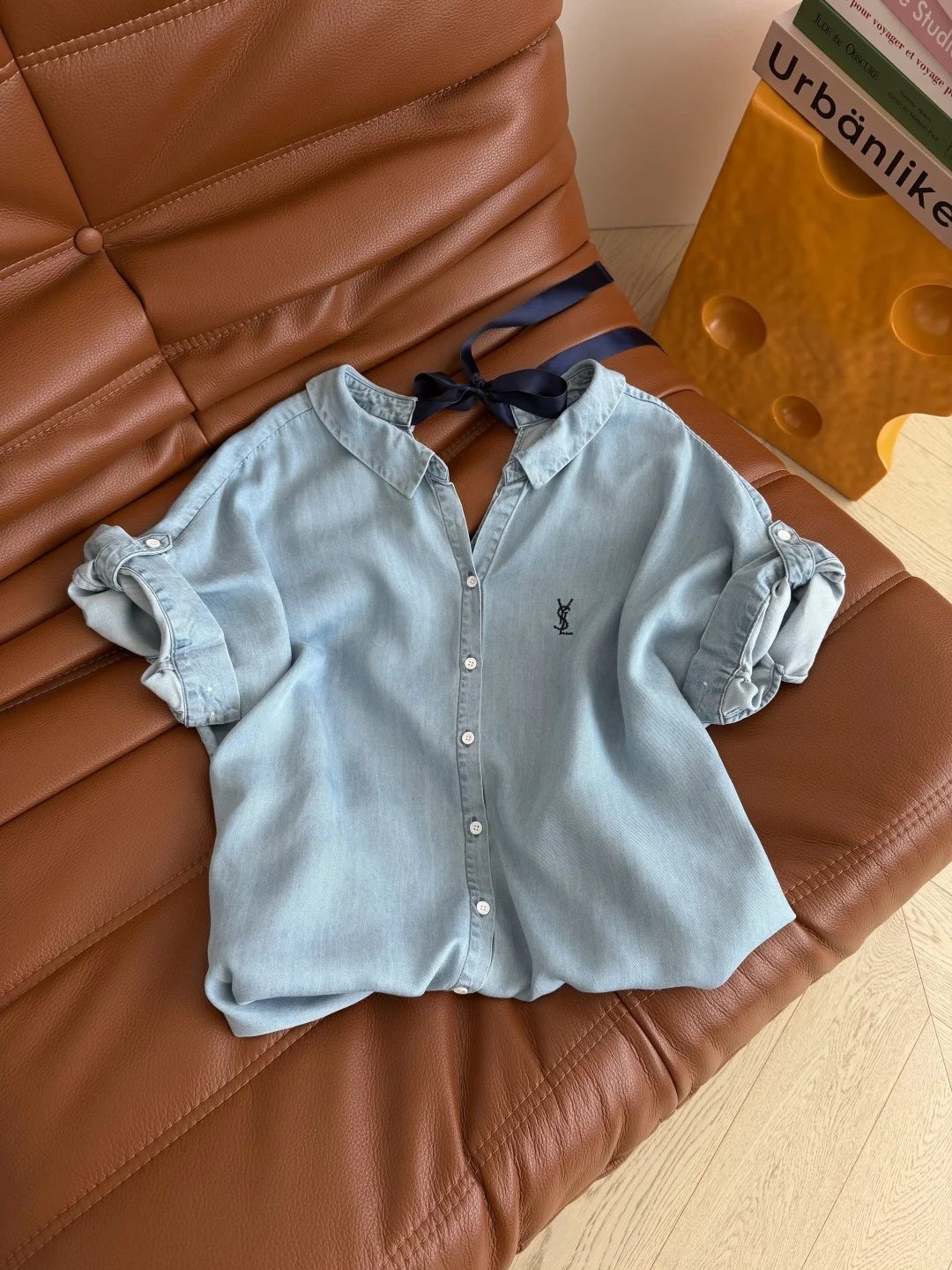 SAINT LAURENT Shirts Tencel Denim S-L B25202608040176 - Image 5