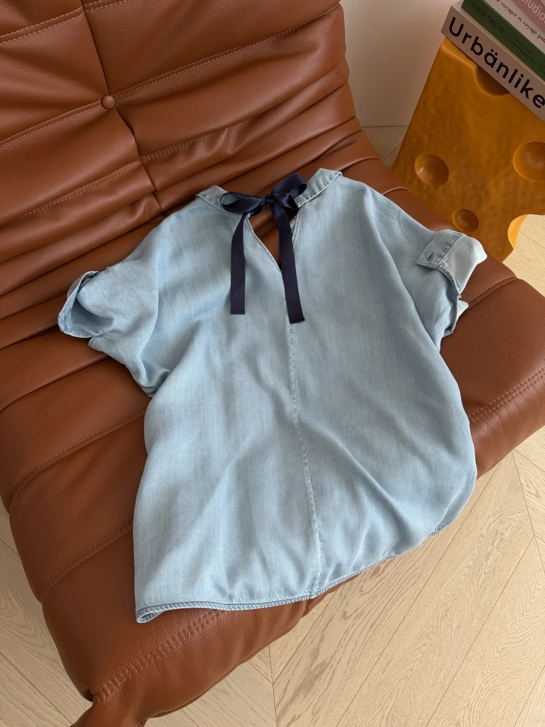SAINT LAURENT Shirts Tencel Denim S-L B25202608040176 - Image 7