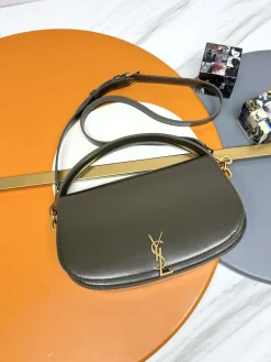 SAINT LAURENT Shoulder Bags Box Calf Leather (Brown-Gold) 24X15X5CM E80202608082288
