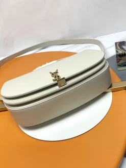 Alternative view of SAINT LAURENT Shoulder Bags Box Calf Leather (White-Gold) 24X15X5CM E80202608082290