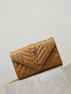 Alternative view of SAINT LAURENT Shoulder Bags (Brown-Gold) 21X13X6CM E00202608081451