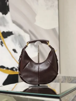 SAINT LAURENT Shoulder Bags Calf Leather (Brown-Gold) 20-27x15-22x3cm E30202608081471