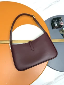Alternative view of SAINT LAURENT Shoulder Bags Calf Leather (Burgundy-Gold) 25X14X6CM D50202608082569