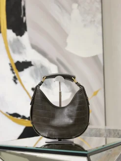 SAINT LAURENT Shoulder Bags Calf Leather (Green-Gold) 20-27X15-22X3 E30202608081484