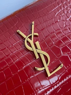 Alternative view of SAINT LAURENT Shoulder Bags Calf Leather (Red-Gold) 22X8X16 E30202608082458