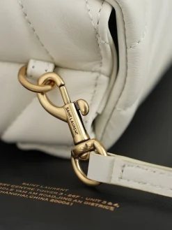 Alternative view of SAINT LAURENT Shoulder Bags Calf Leather (White-Gold) 20X14X7CM D00202608080878