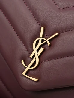 Alternative view of SAINT LAURENT Shoulder Bags Calfskin (Burgundy-Gold) 20X14X7CM D00202608080875