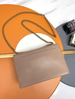Alternative view of SAINT LAURENT Shoulder Bags Calfskin Leather (Beige-Gold) 22X8X16 E30202608082016